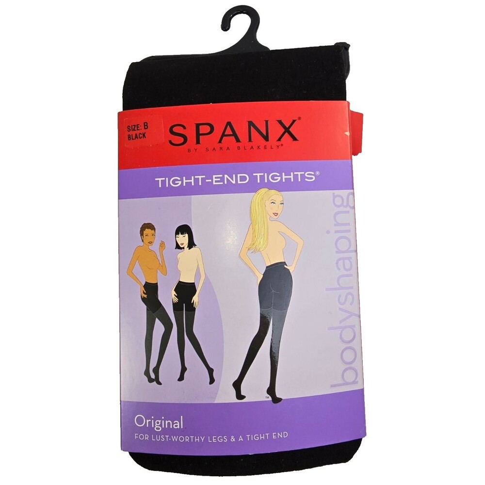 B Spanx Tight-End Tights Original Black Opaque Shaping Pantyhose New